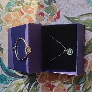 Swarovski Pendent necklace and bracelet